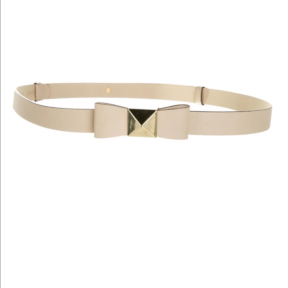 Kate Spade light tan bow belt